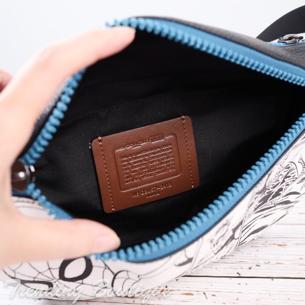 Coach Black and White Graphic Belt Bag - Picture 9 of 12